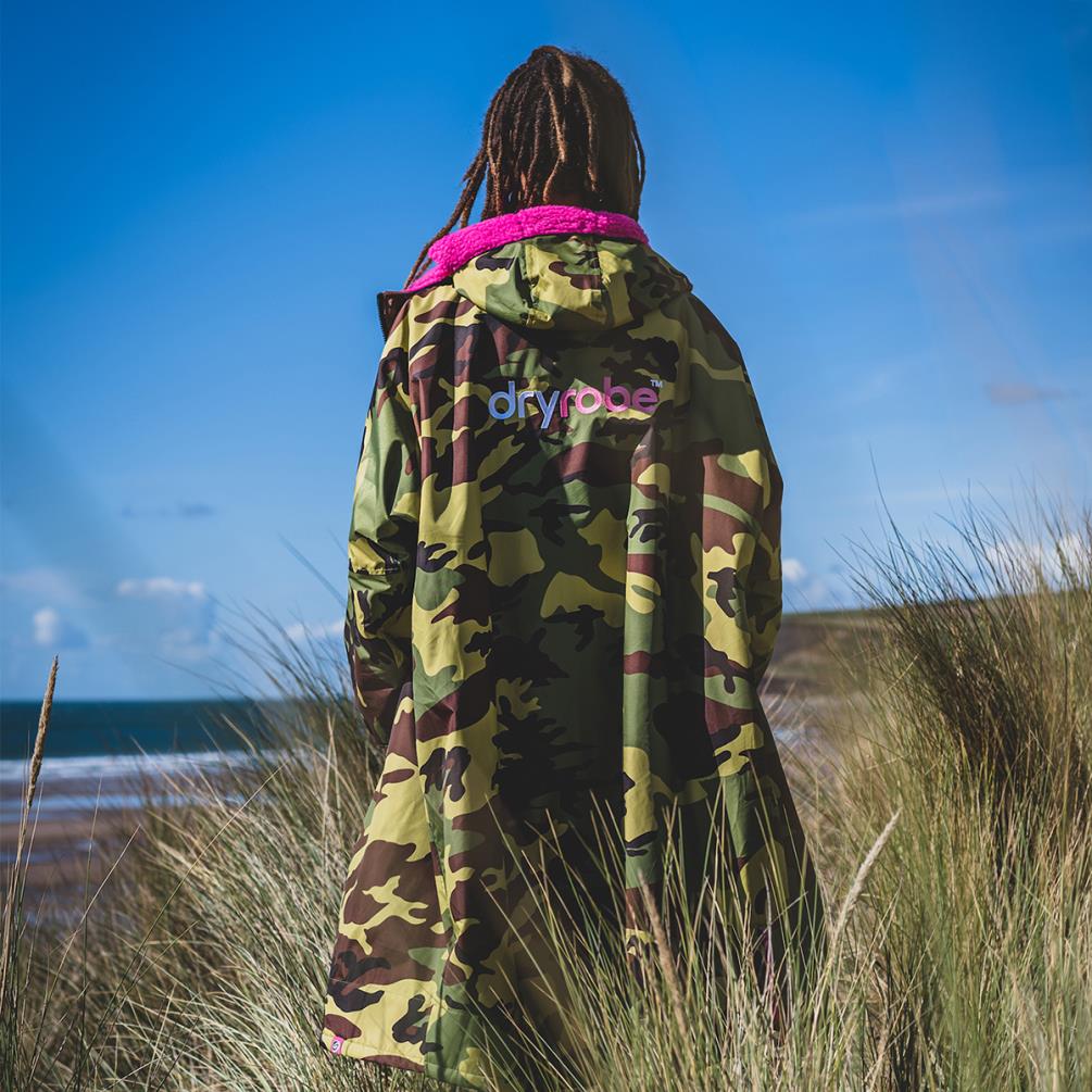 dryrobe Advance Long Sleeve Changing Robe - Camo / Pink Extra Image 6